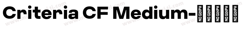 Criteria CF Medium字体转换
